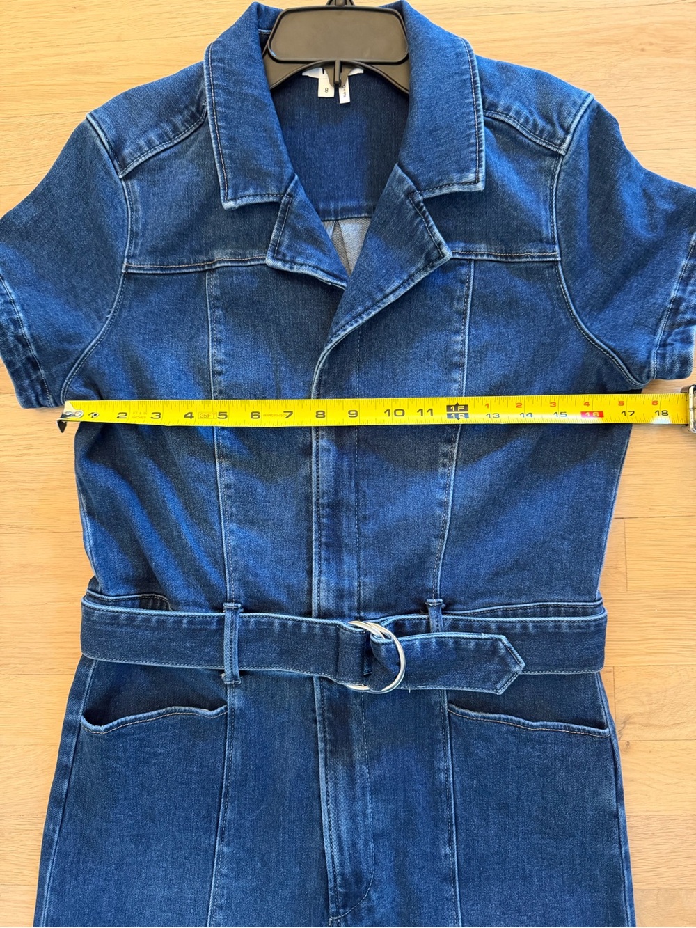 PAIGE Anessa Jumpsuit in Deep Indigo w Wide-Leg (Sz 8) - Picture 6 of 9